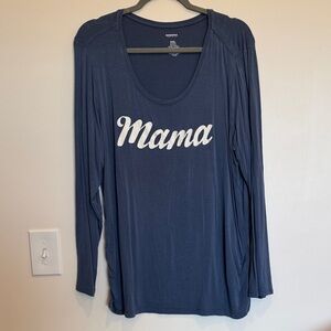 Sonoma Blue 'Mama' Long Sleeve Tee Size XXL
